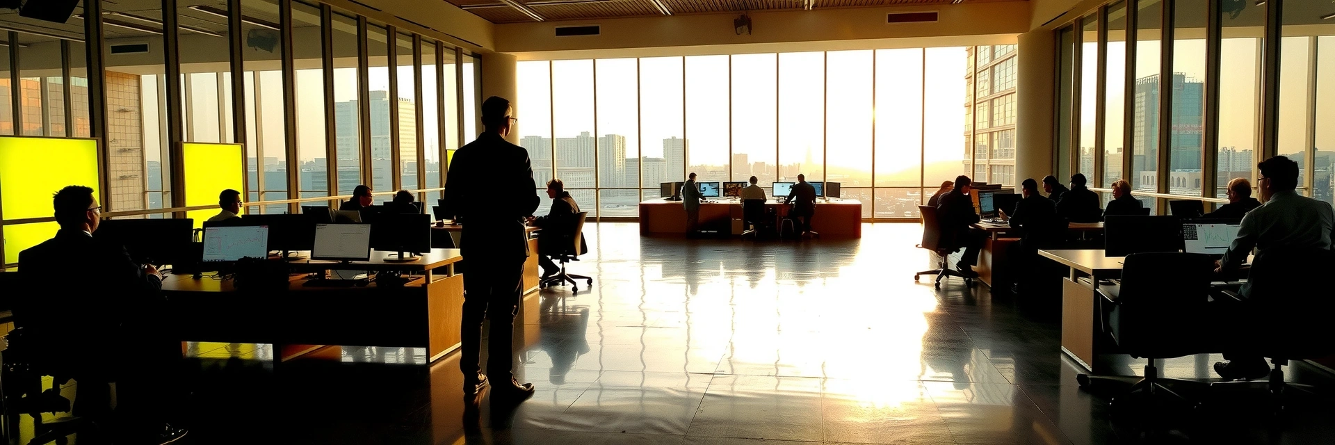 Sala de noticias moderna